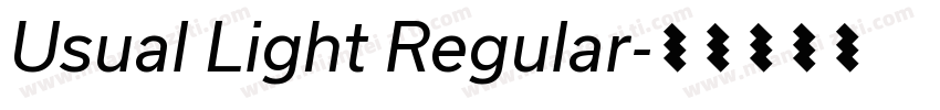 Usual Light Regular字体转换
